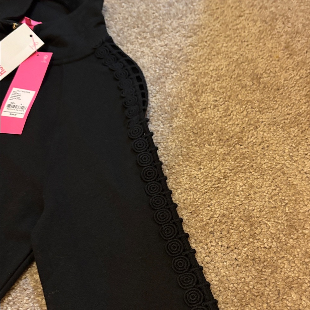 Lilly Pulitzer Black Dress with Gold Zipper small - Picture 4 of 6